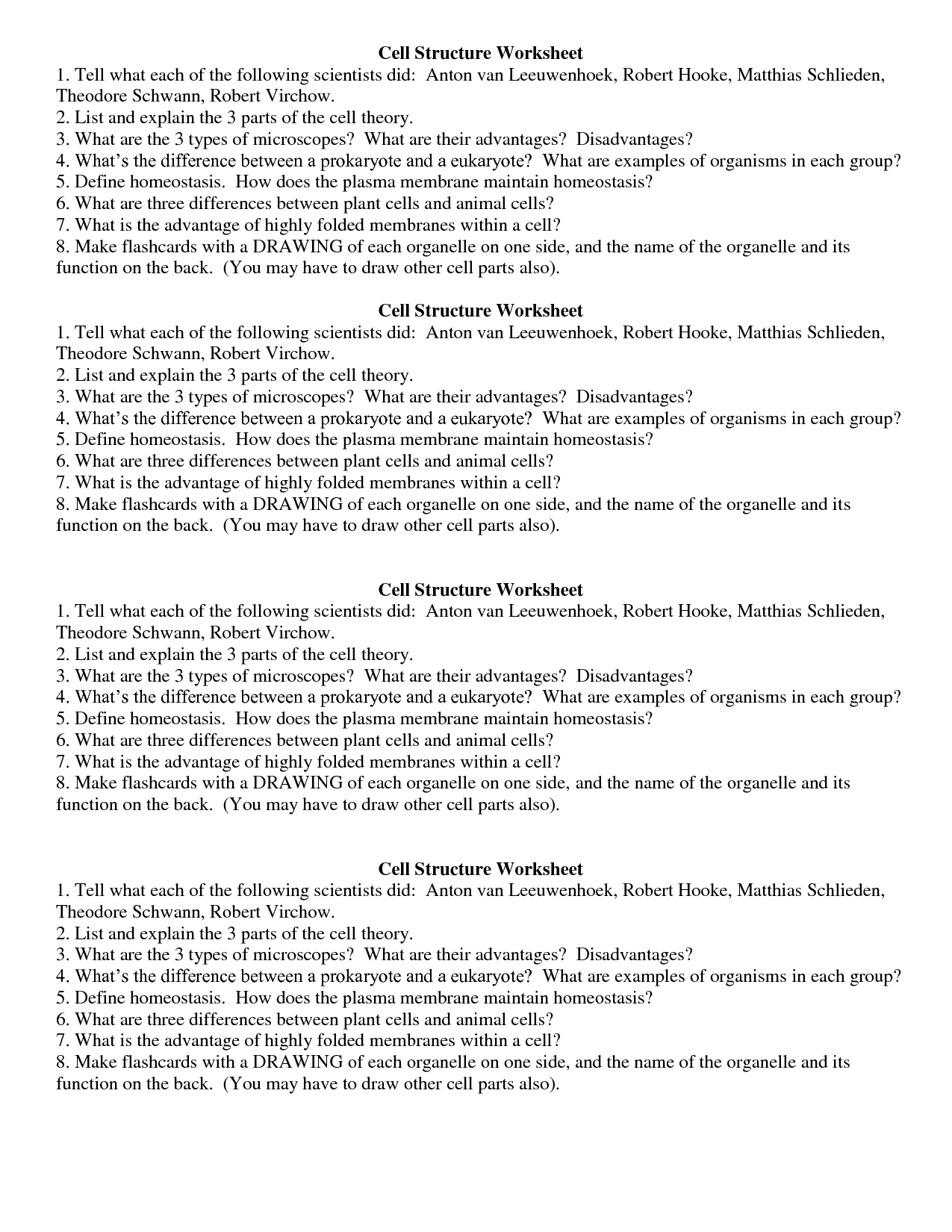 50 The Cell Theory Worksheet 25