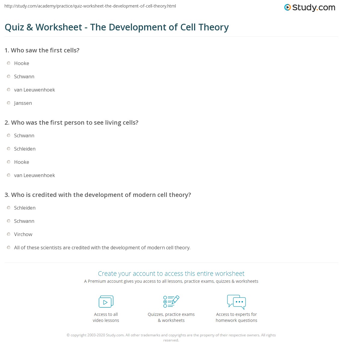 50 The Cell Theory Worksheet 33