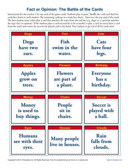 51 Fact Vs Opinion Worksheets 23