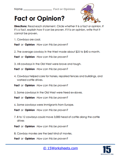 51 Fact Vs Opinion Worksheets 24