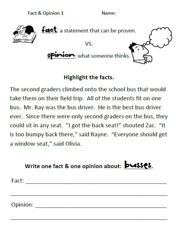 51 Fact Vs Opinion Worksheets 3