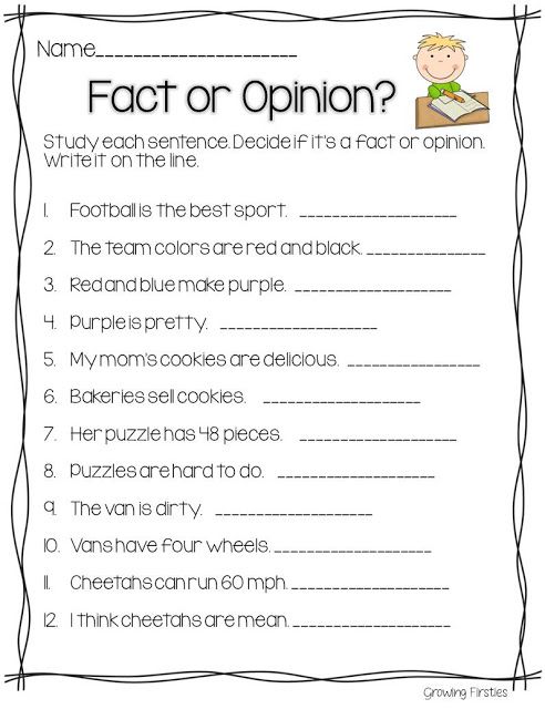 51 Fact Vs Opinion Worksheets 37