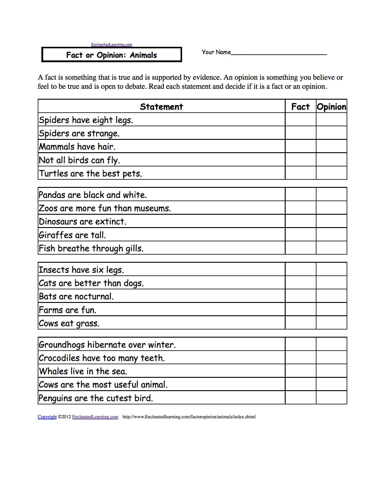 51 Fact Vs Opinion Worksheets 49