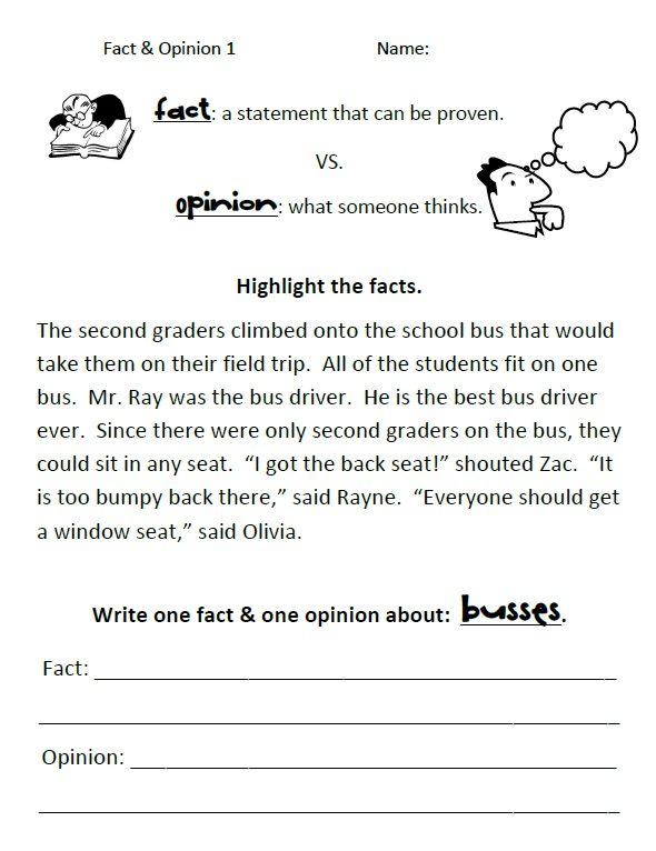 51 Fact Vs Opinion Worksheets 8