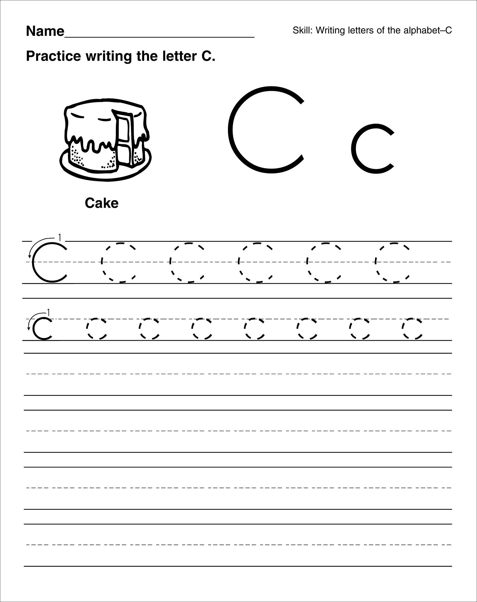 55 Worksheets For Letter C 11