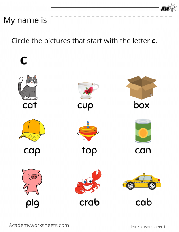 55 Worksheets For Letter C 22