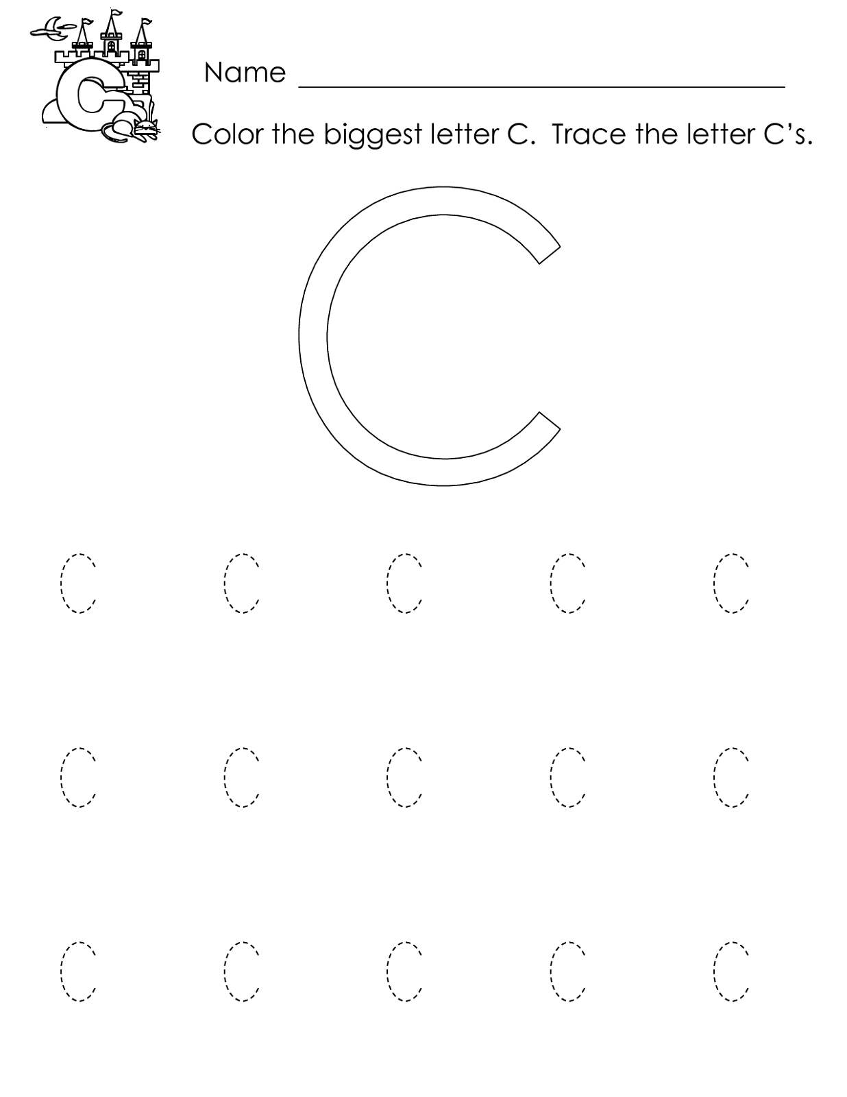 55 Worksheets For Letter C 27