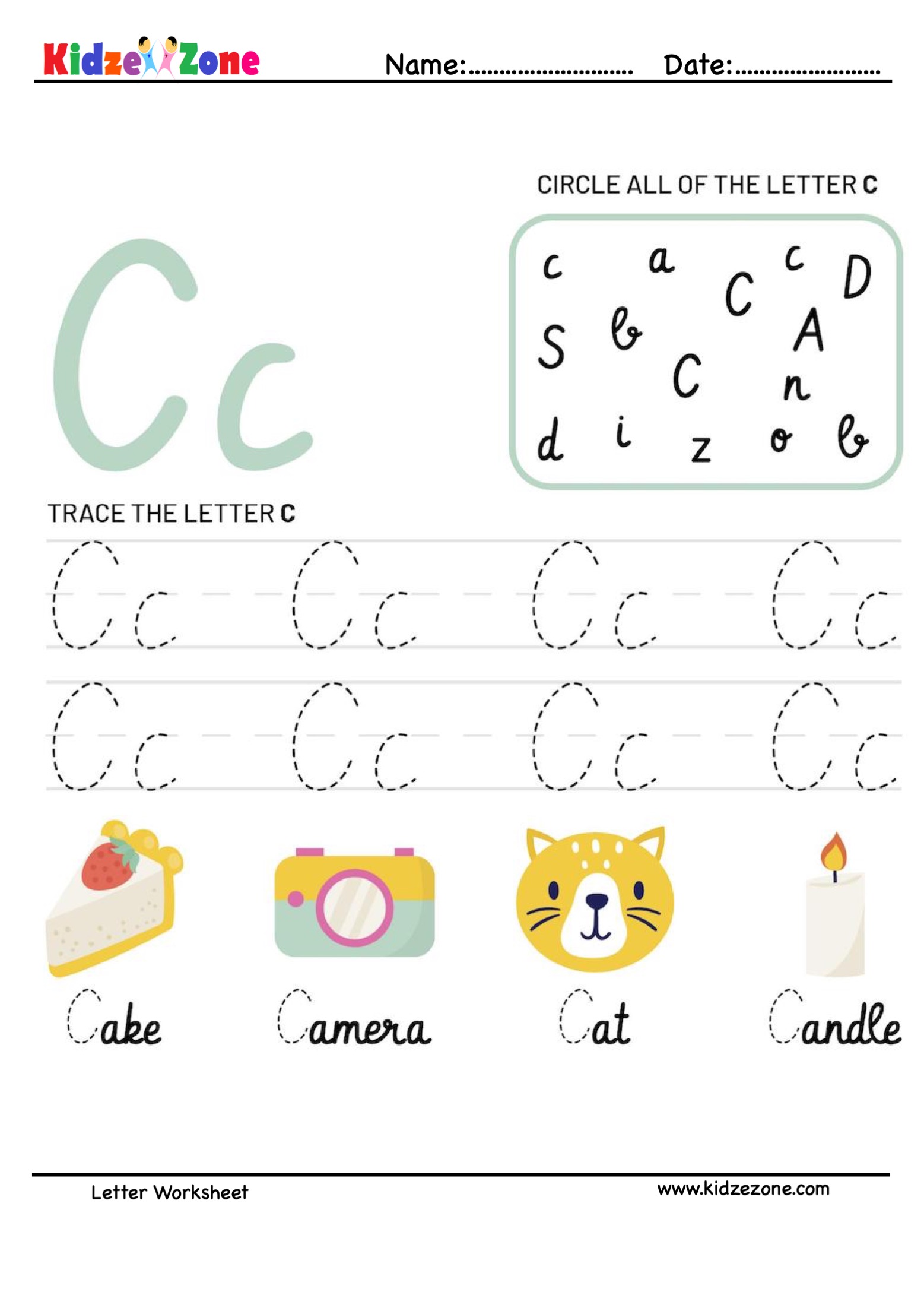 55 Worksheets For Letter C 5