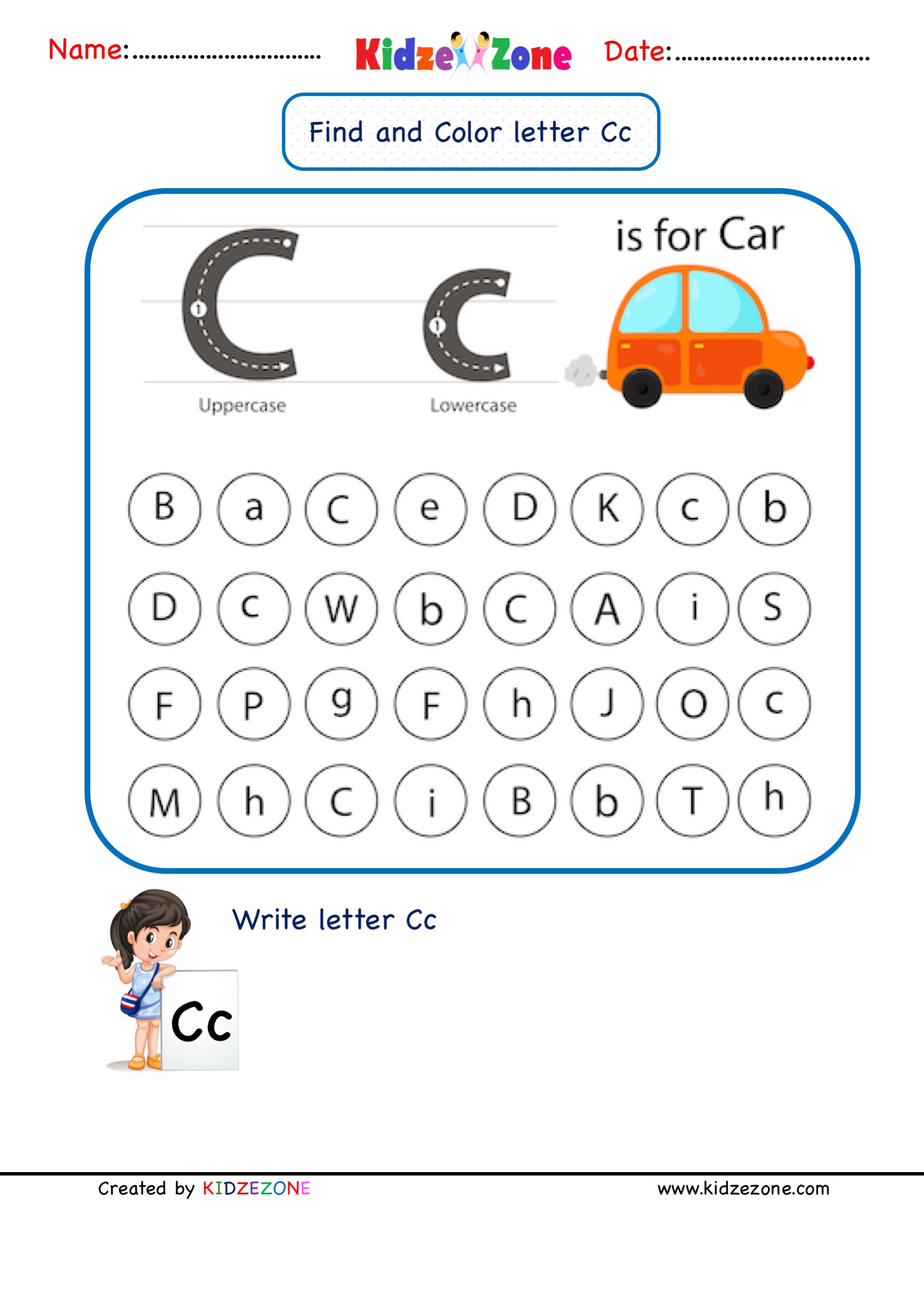 55 Worksheets For Letter C 7