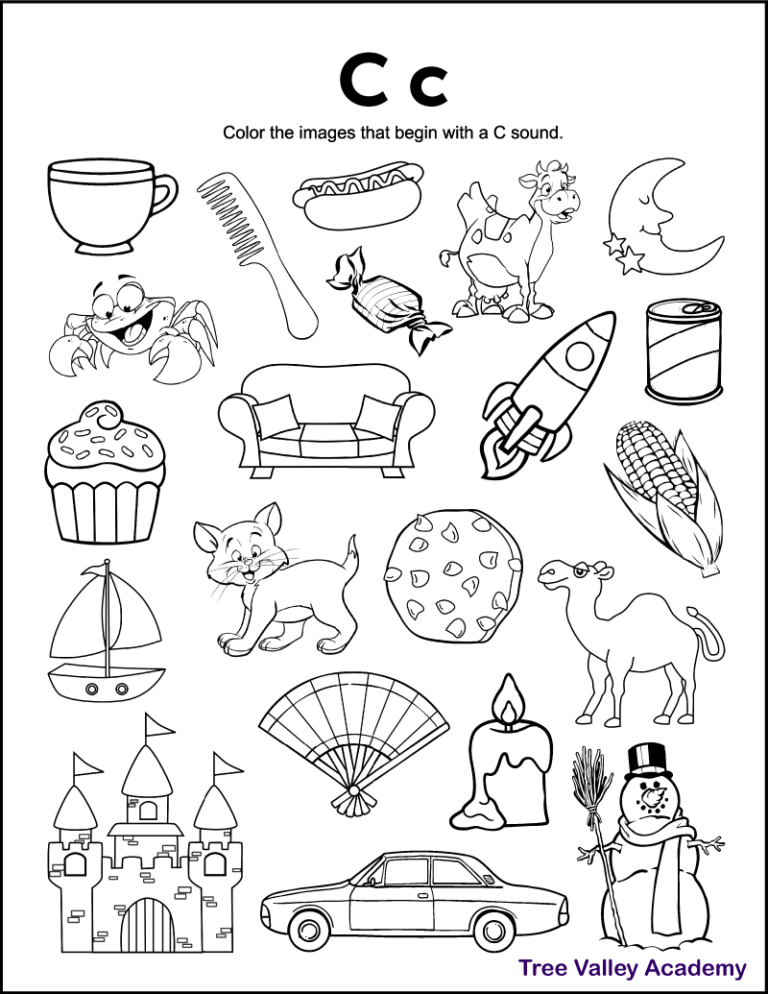 55 Worksheets For Letter C 8