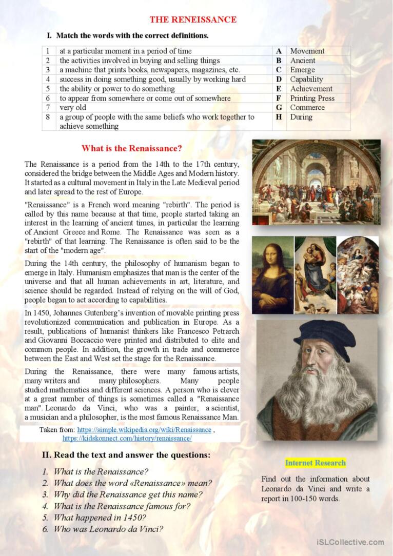 56 Italian Renaissance Worksheet Pdf 12