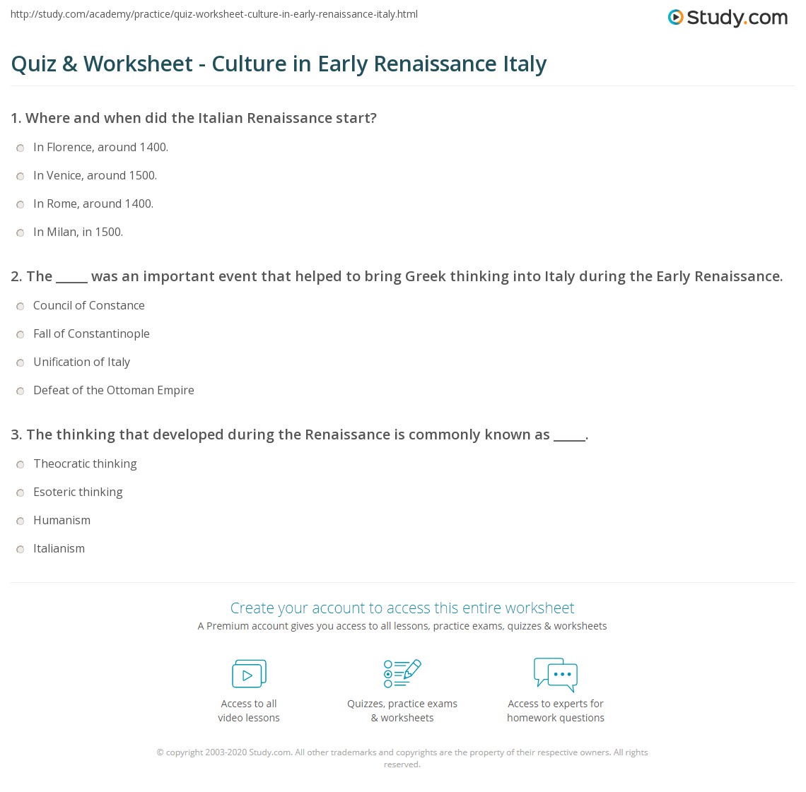 56 Italian Renaissance Worksheet Pdf 41