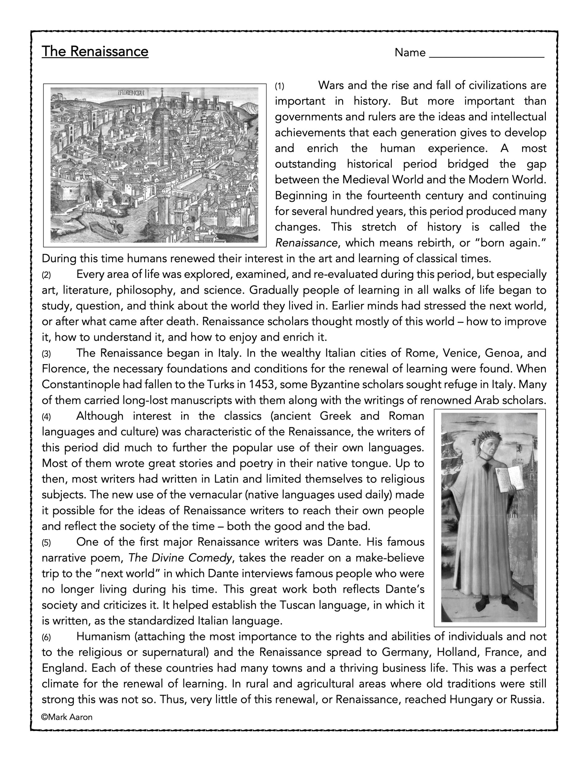 56 Italian Renaissance Worksheet Pdf 59