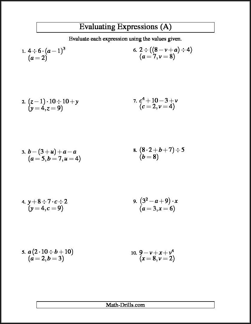 58 Writing Expressions Worksheet Pdf 20