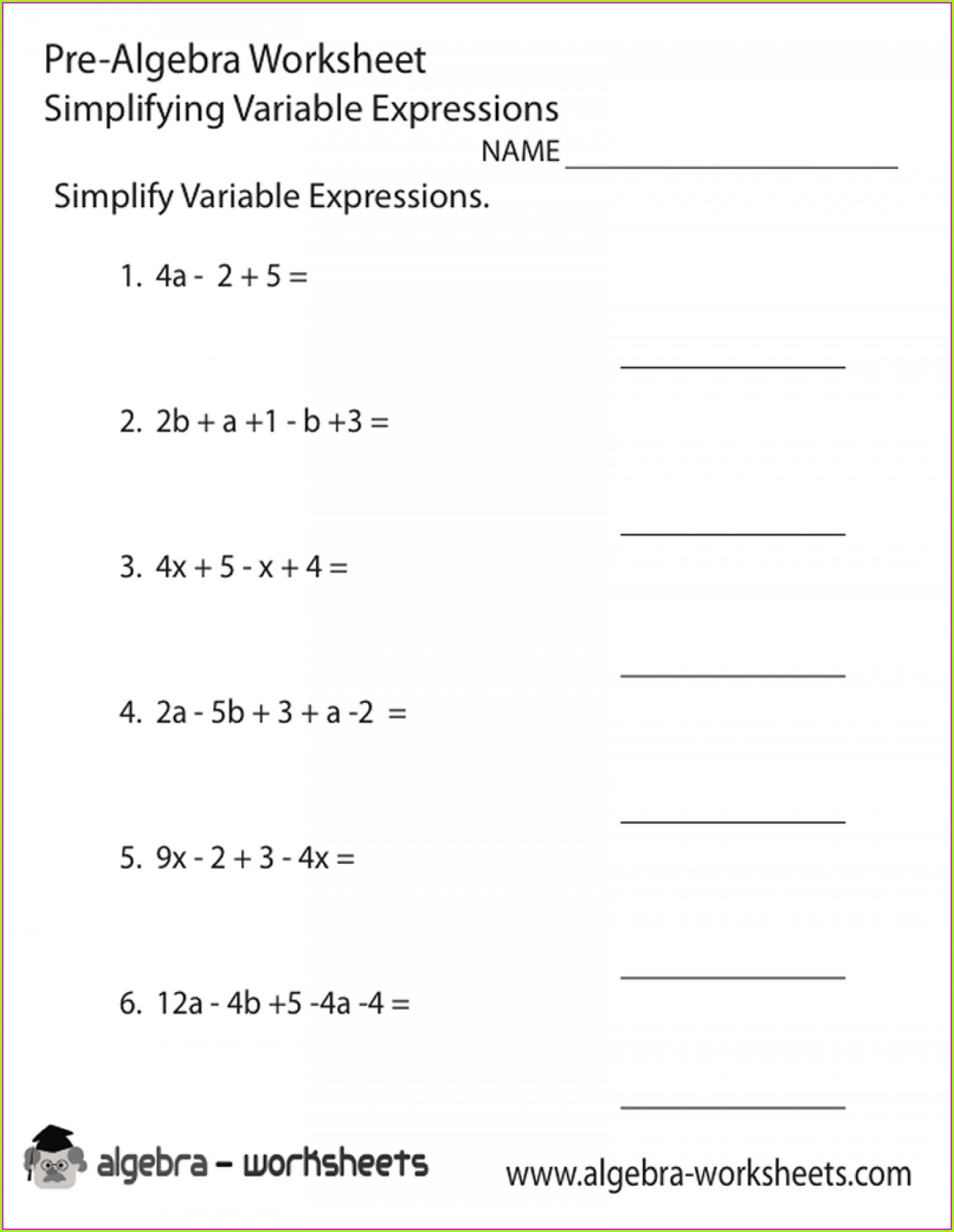 58 Writing Expressions Worksheet Pdf 4