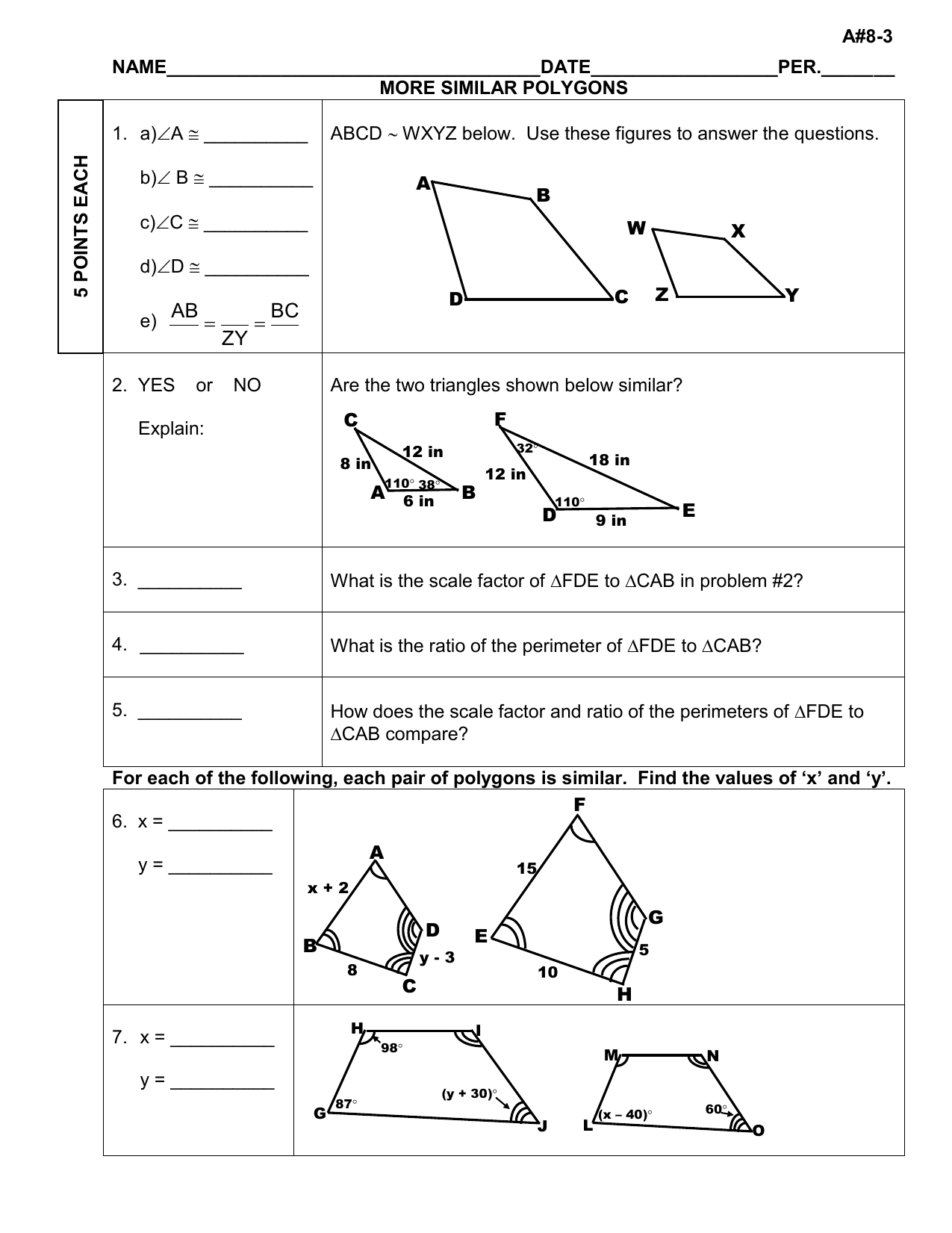 59 Similar Figures Worksheet Pdf 13