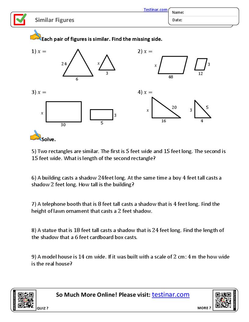 59 Similar Figures Worksheet Pdf 16