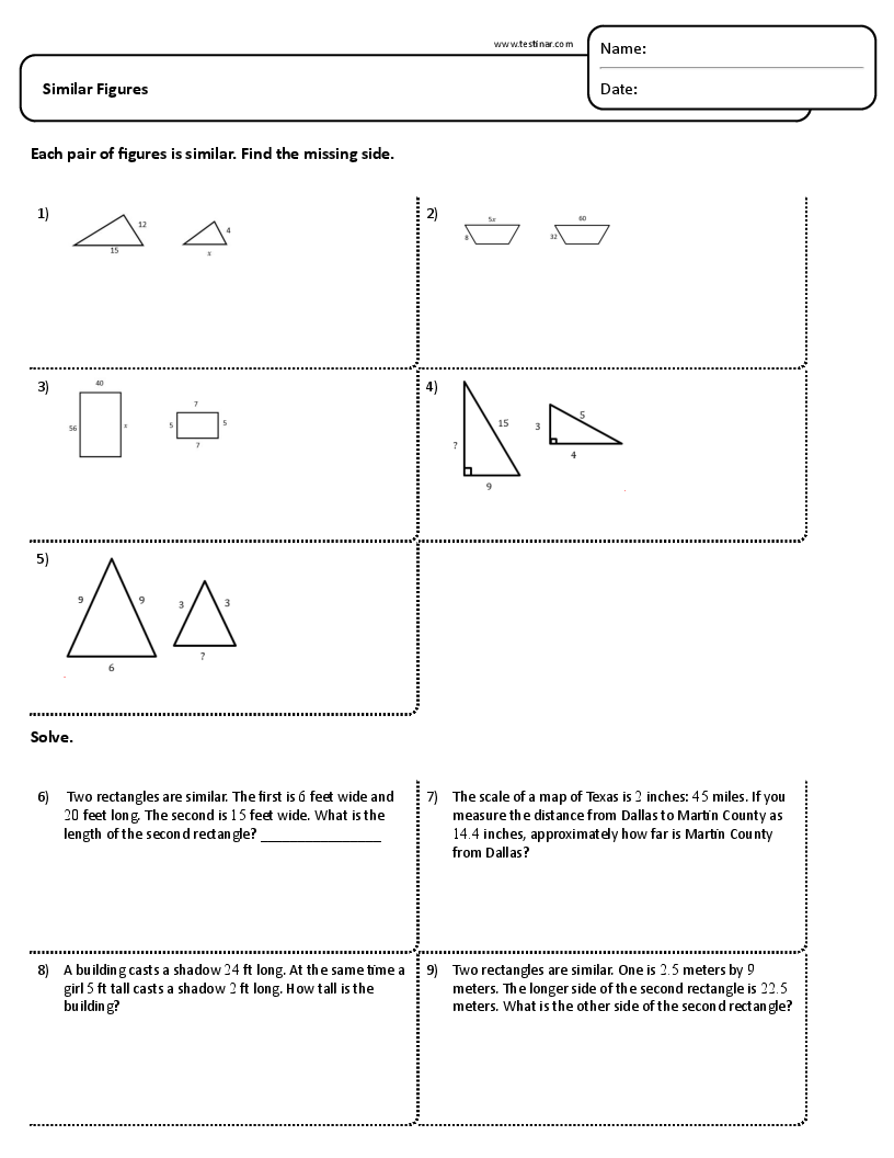 59 Similar Figures Worksheet Pdf 19