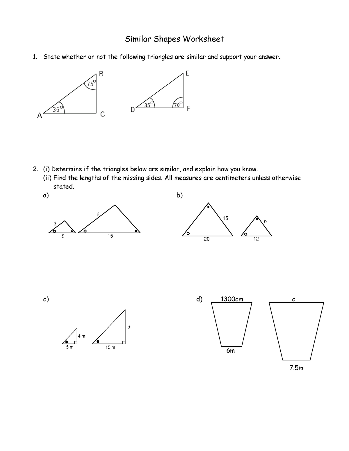 59 Similar Figures Worksheet Pdf 46