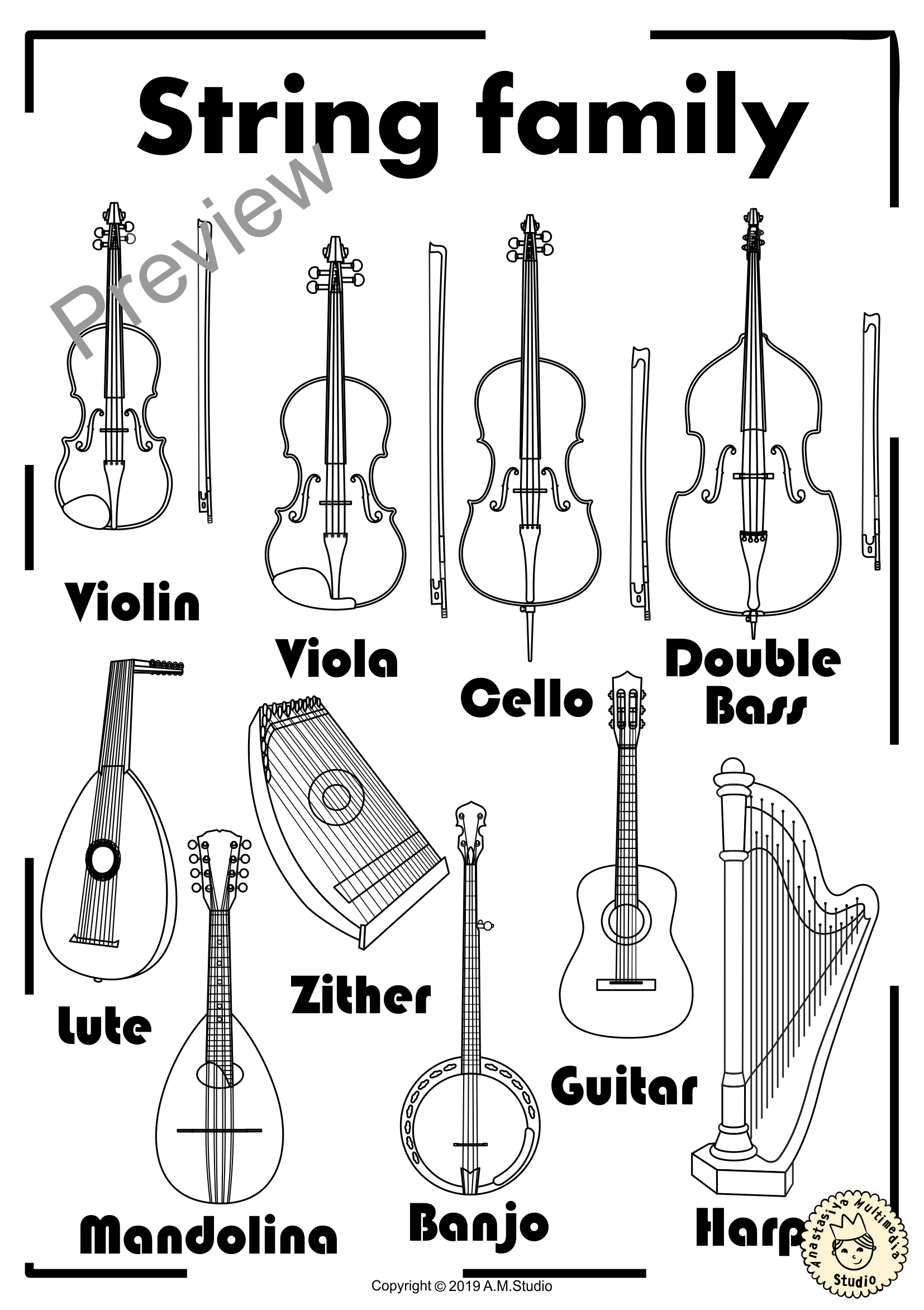 60 The String Family Worksheet 3