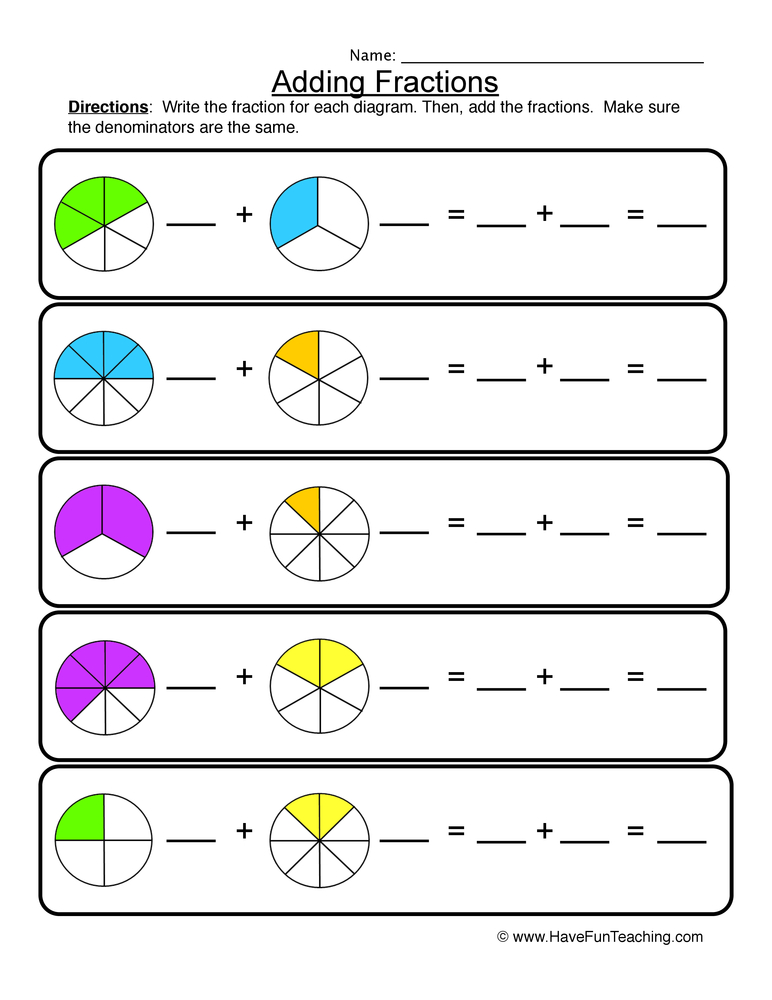 62 Adding Subtracting Fractions Worksheets 24