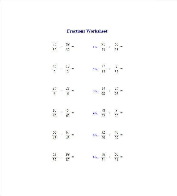 62 Adding Subtracting Fractions Worksheets 28