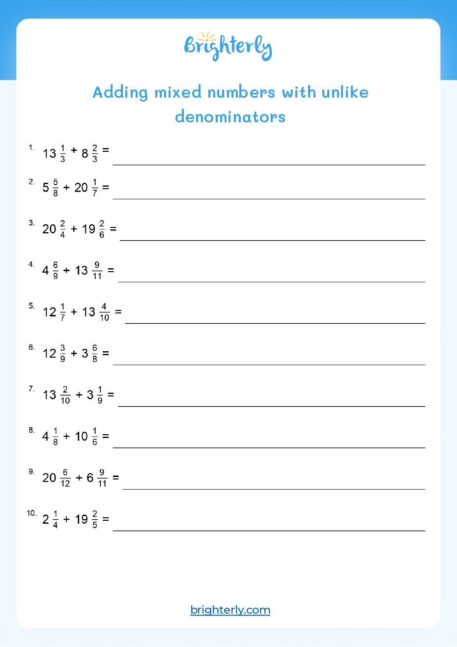 62 Adding Subtracting Fractions Worksheets 41