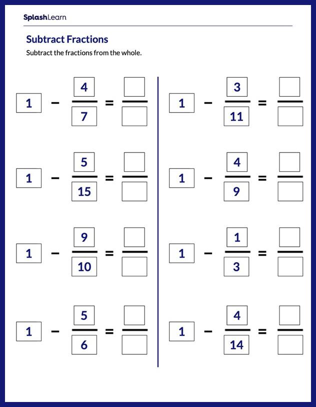 62 Adding Subtracting Fractions Worksheets 63