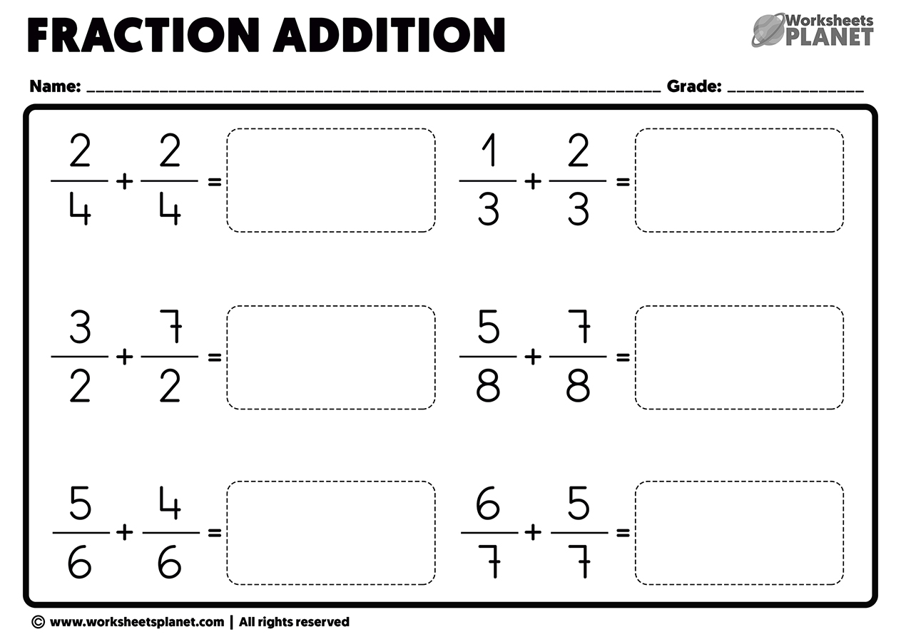 62 Adding Subtracting Fractions Worksheets 64