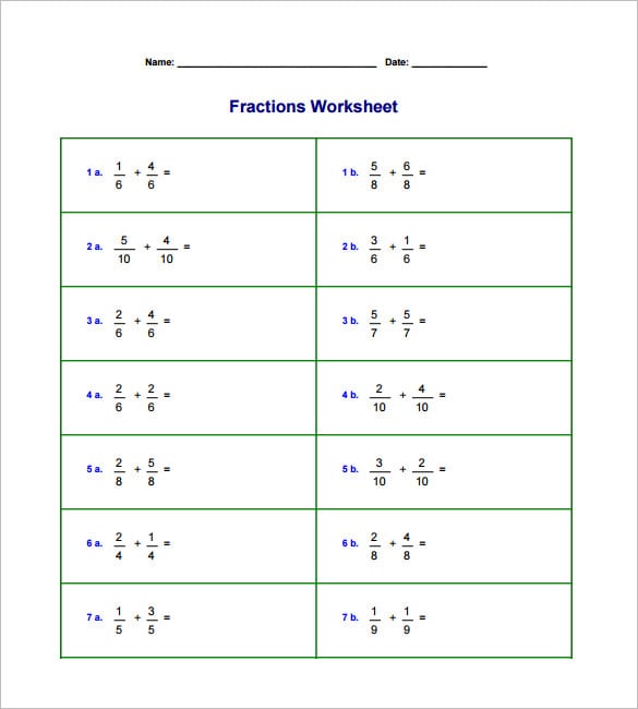 62 Adding Subtracting Fractions Worksheets 65