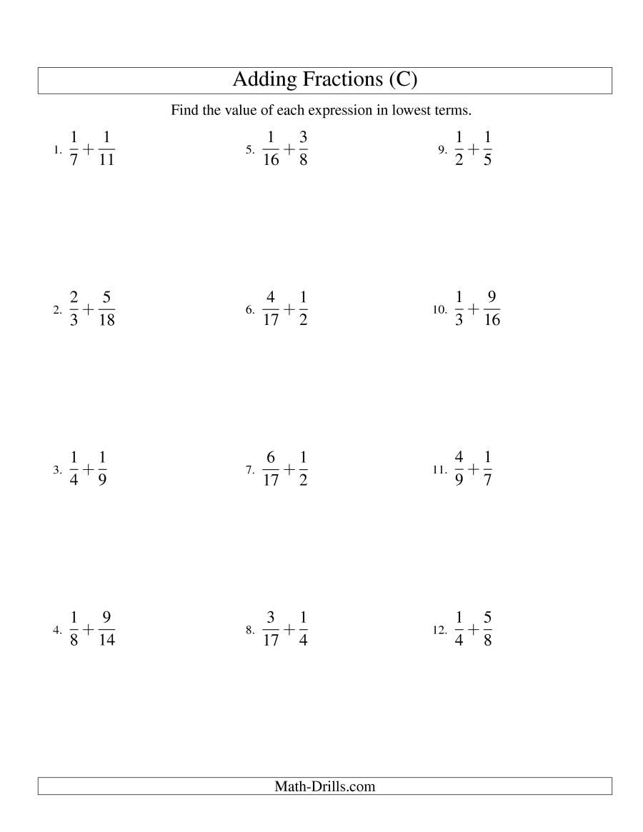 62 Adding Subtracting Fractions Worksheets 67