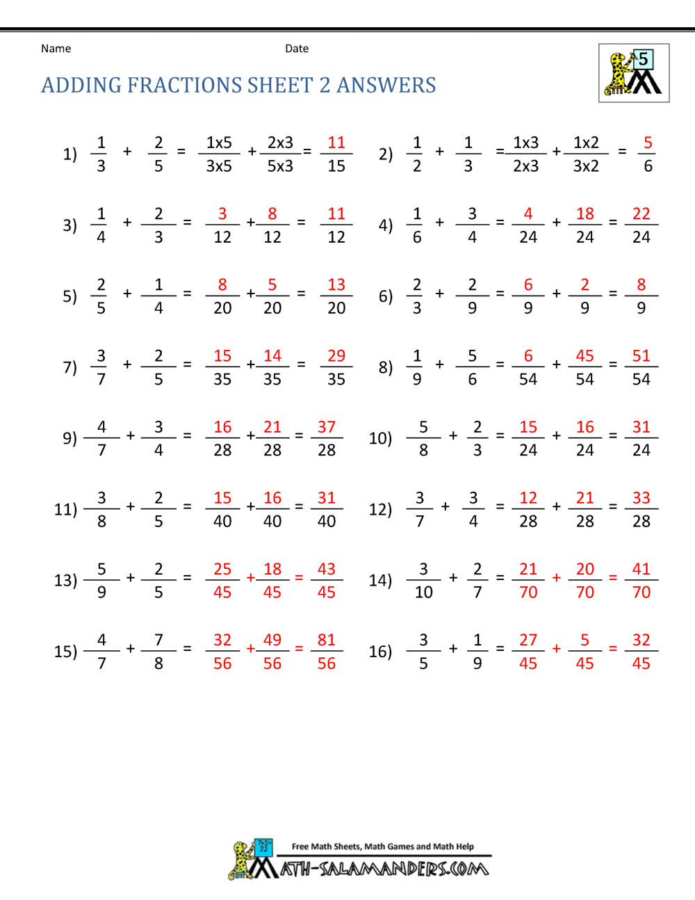 62 Adding Subtracting Fractions Worksheets 9