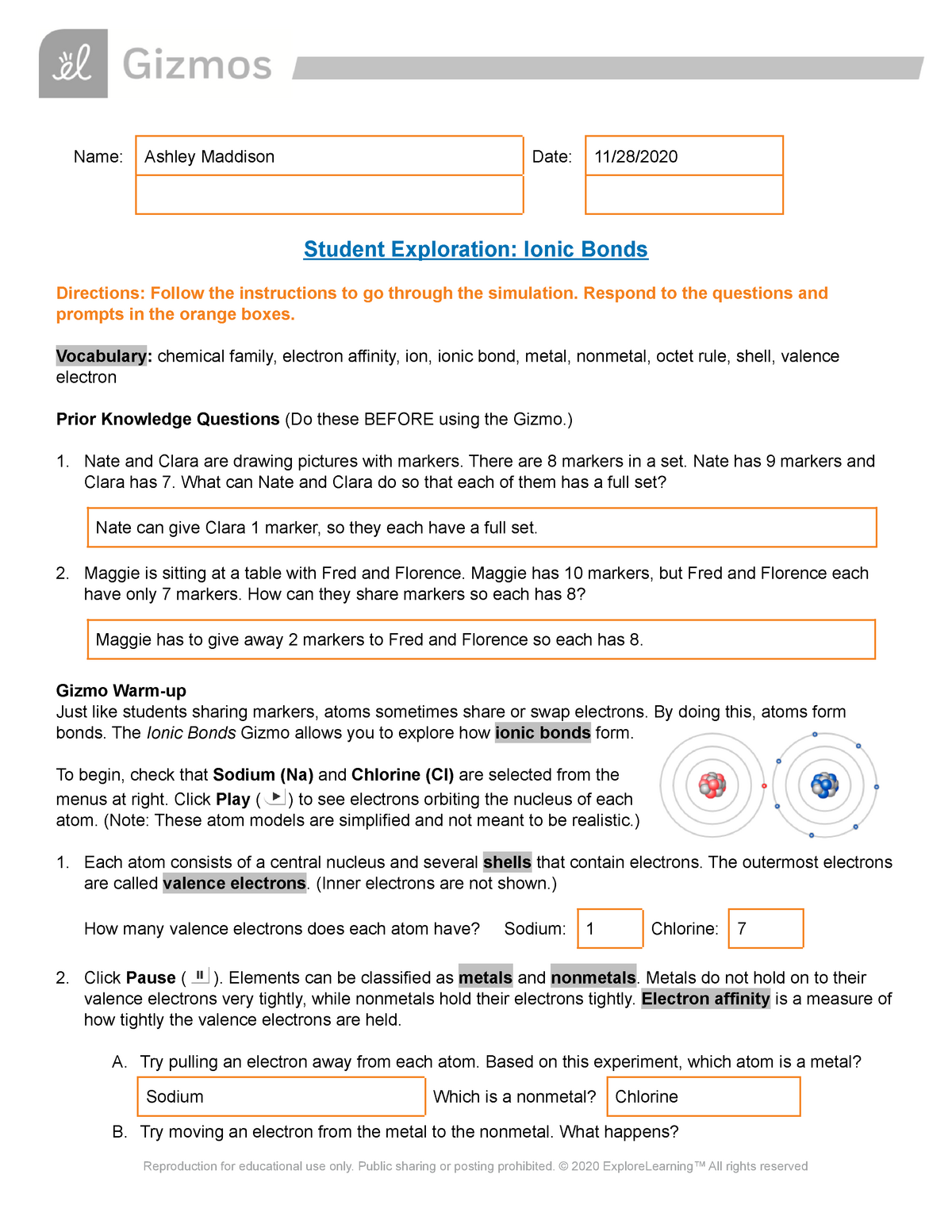 62 Ionic Bonds Worksheet Answers 10