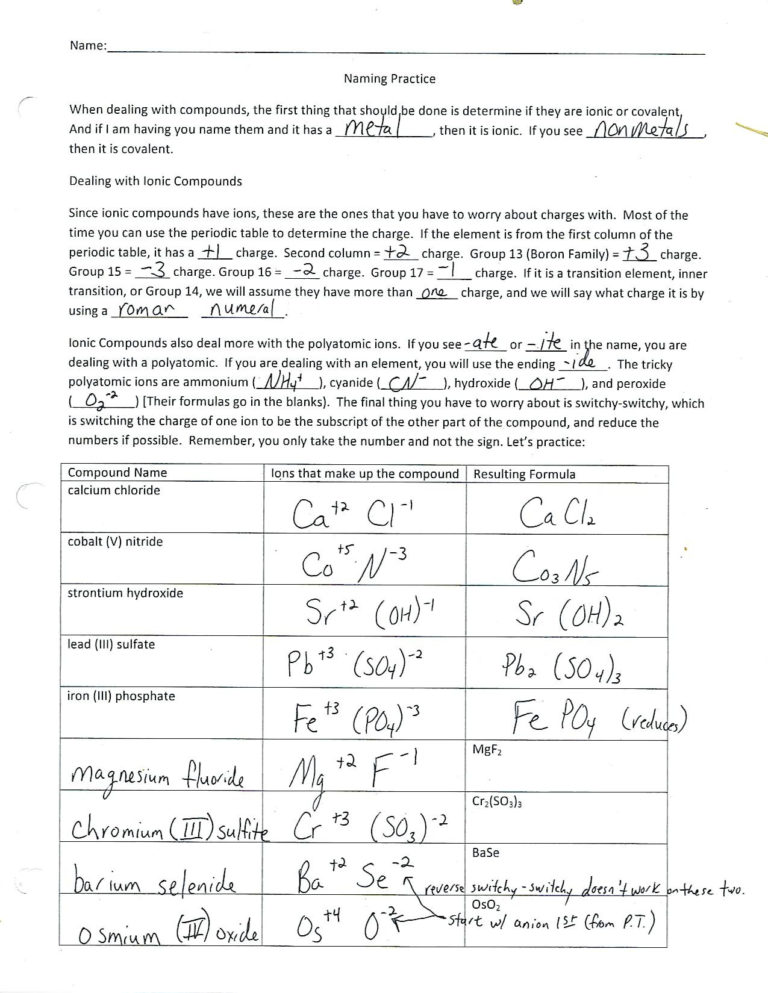 62 Ionic Bonds Worksheet Answers 23