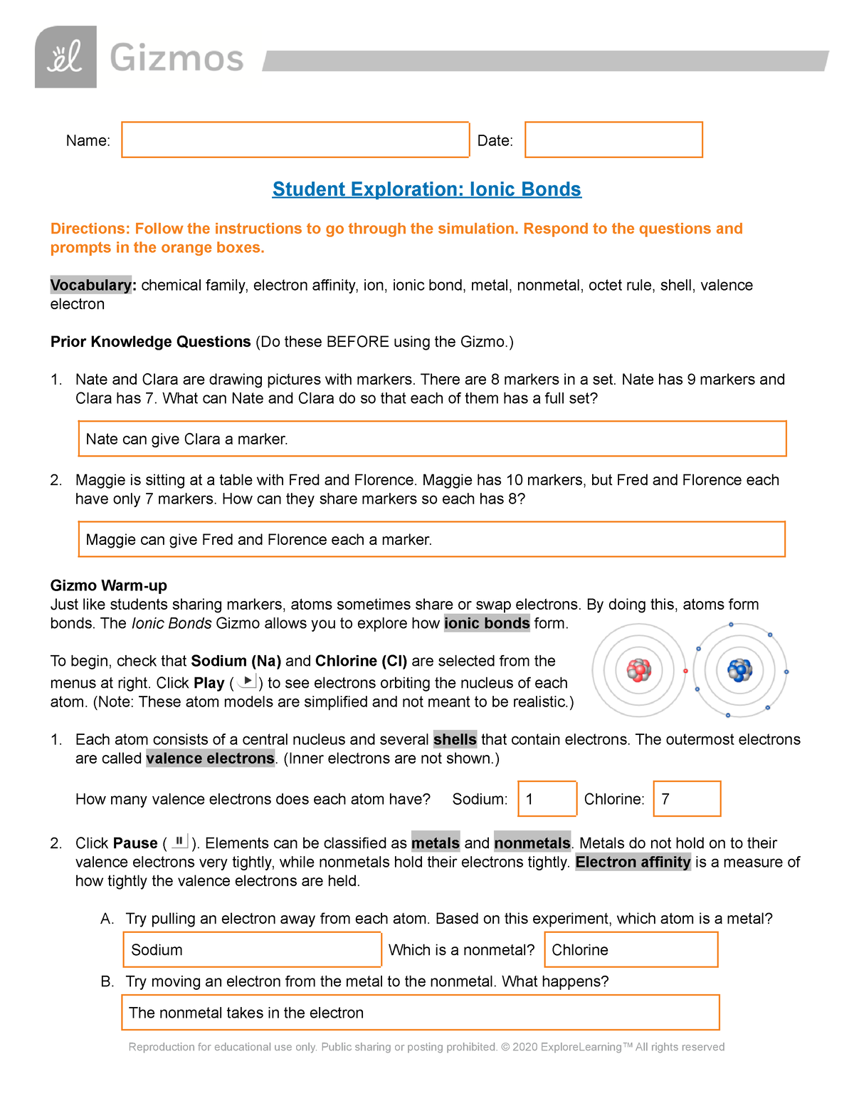 62 Ionic Bonds Worksheet Answers 47