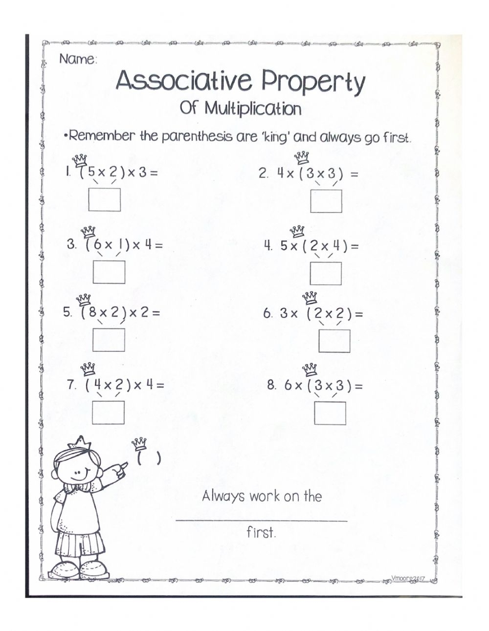 62 Multiplication Associative Property Worksheets 14