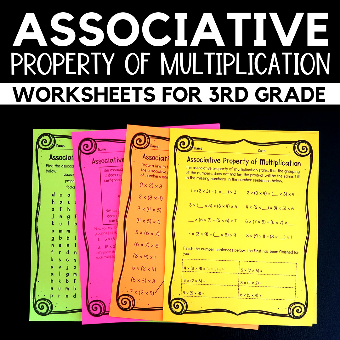 62 Multiplication Associative Property Worksheets 2