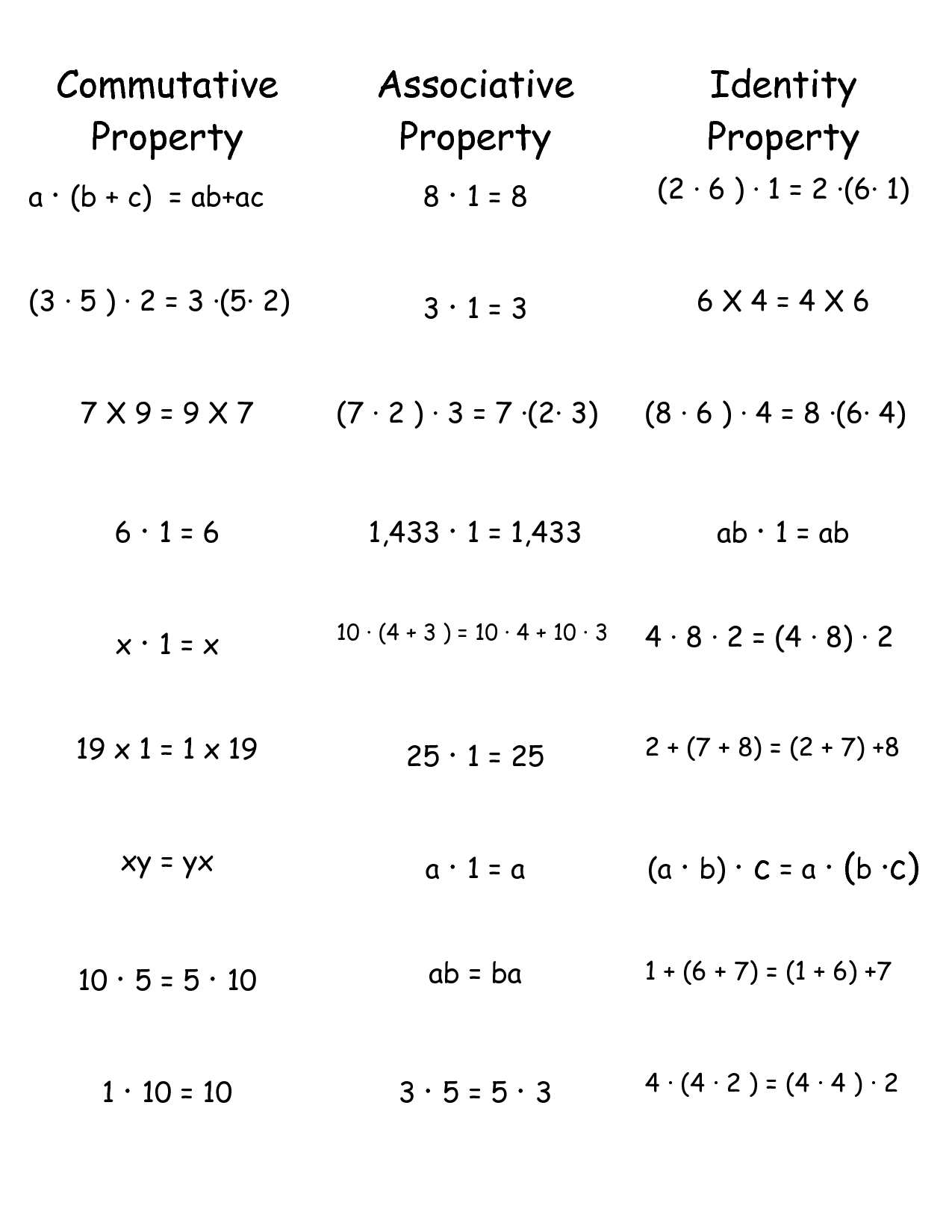 62 Multiplication Associative Property Worksheets 24