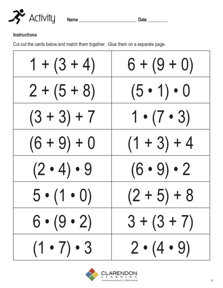 62 Multiplication Associative Property Worksheets 35