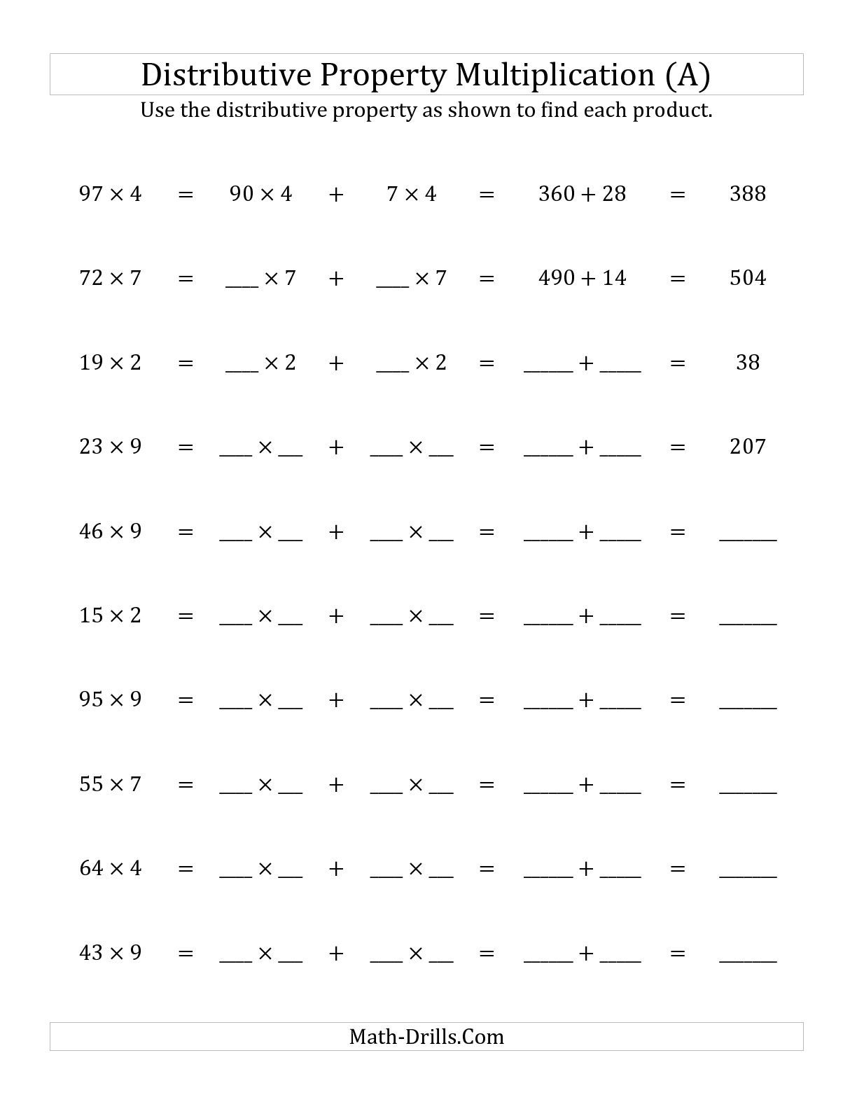 62 Multiplication Associative Property Worksheets 4