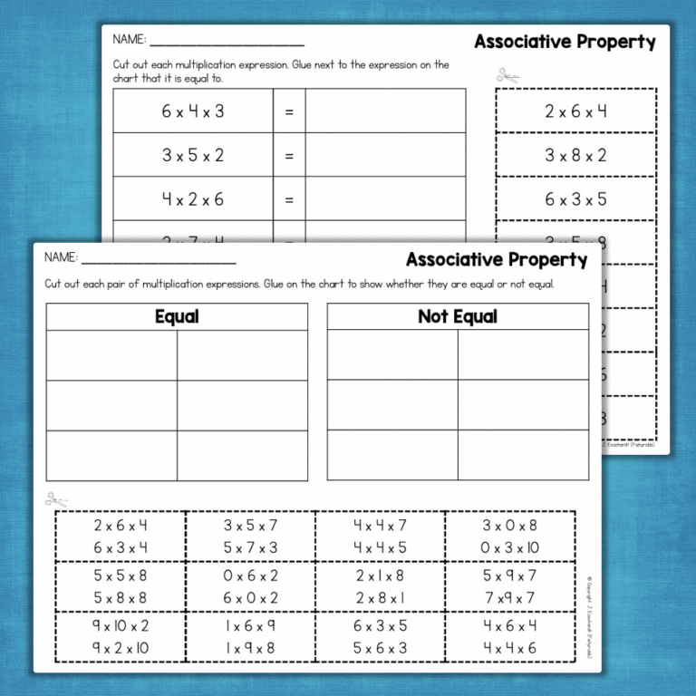 62 Multiplication Associative Property Worksheets 40