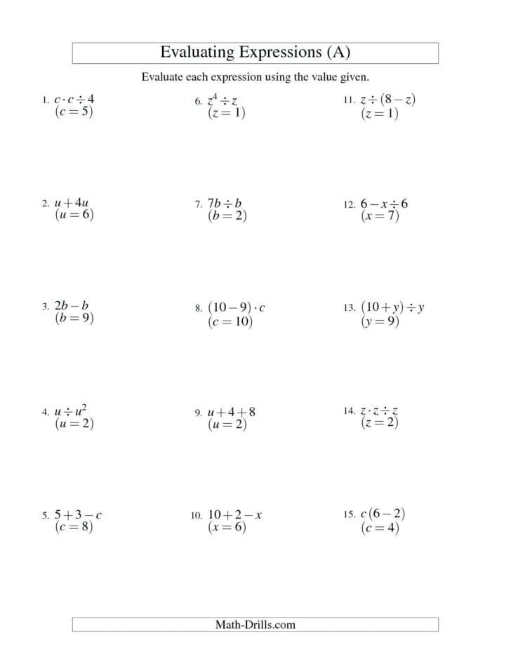 63 Single Step Equations Worksheet 55