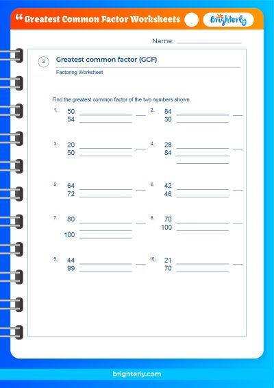 65 Factoring By Gcf Worksheet 17