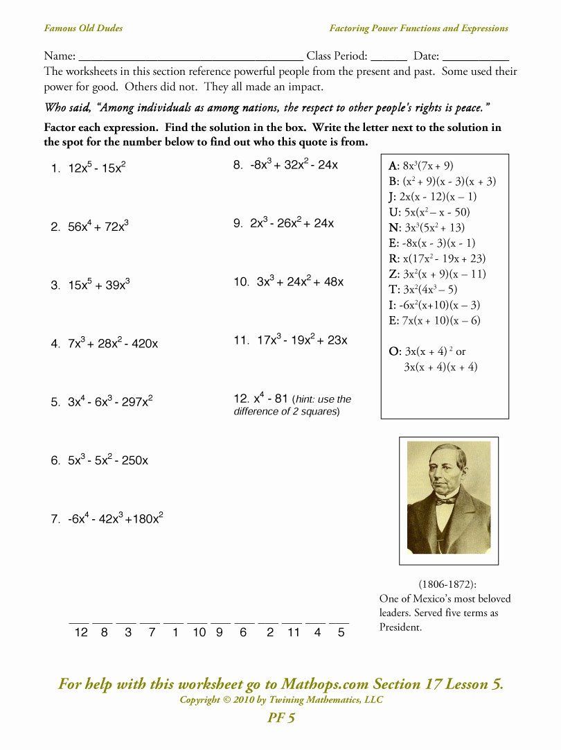 65 Factoring By Gcf Worksheet 26