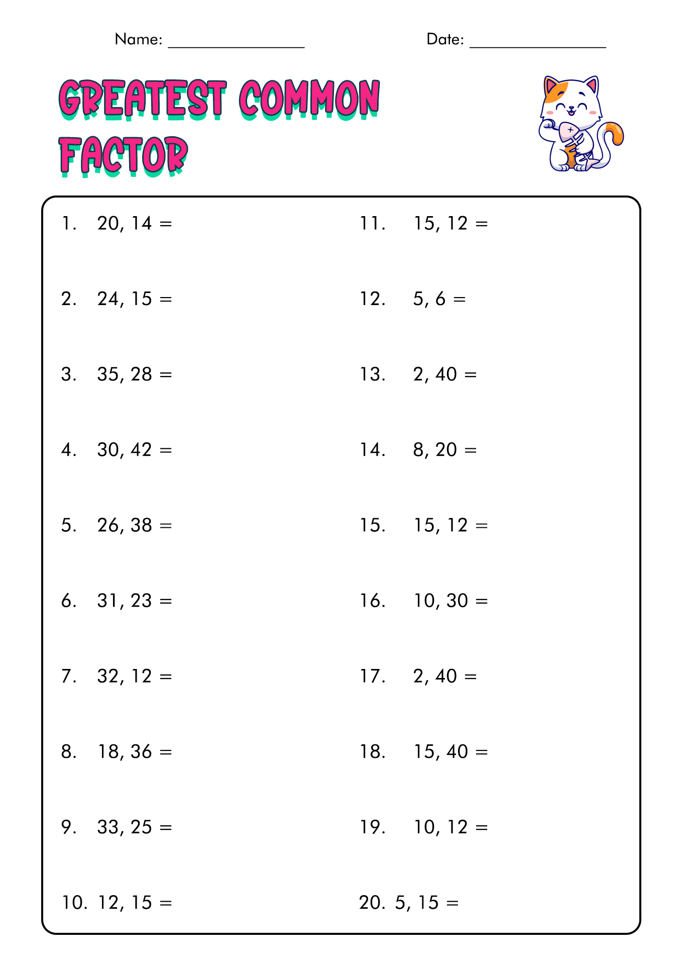 65 Factoring By Gcf Worksheet 28