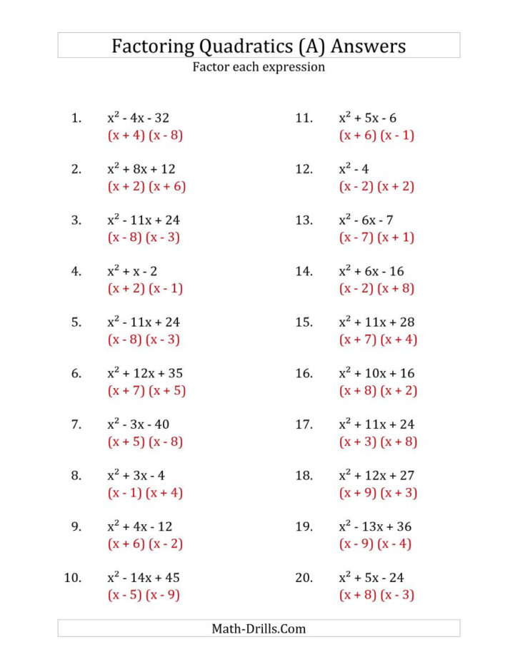 65 Factoring By Gcf Worksheet 4