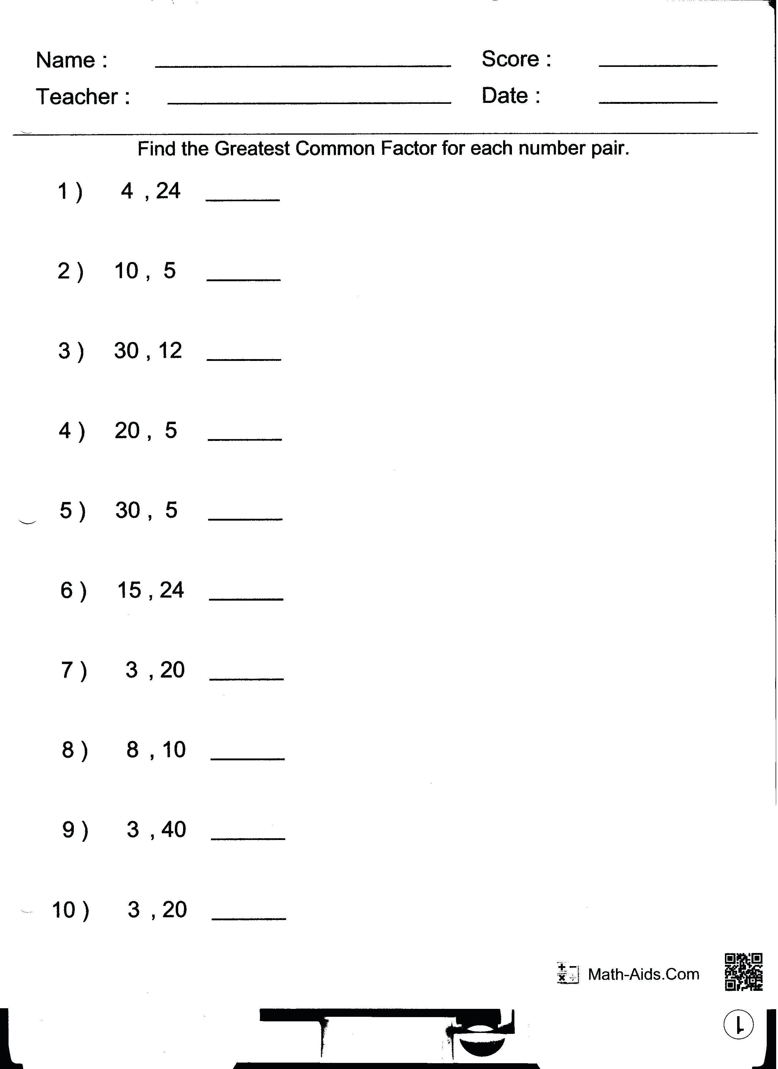 65 Factoring By Gcf Worksheet 44