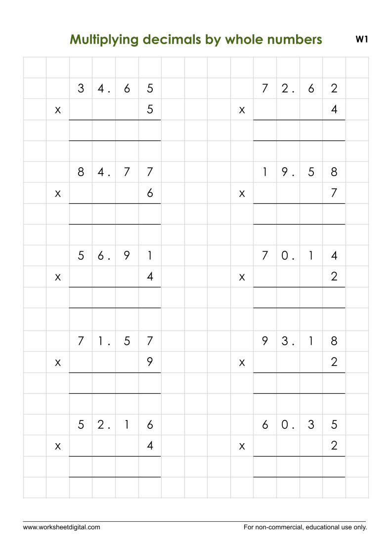 76 Multiply By Decimals Worksheet 13