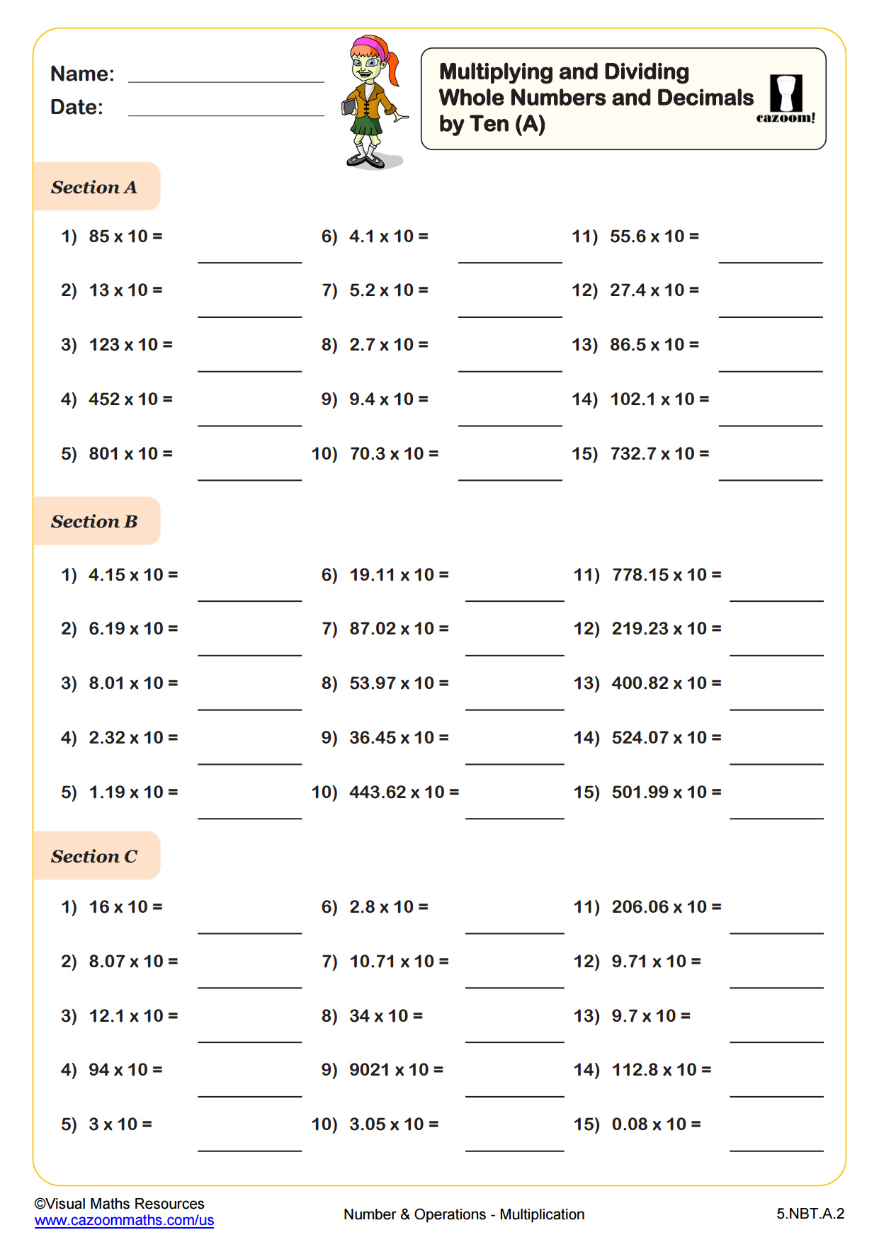 76 Multiply By Decimals Worksheet 21