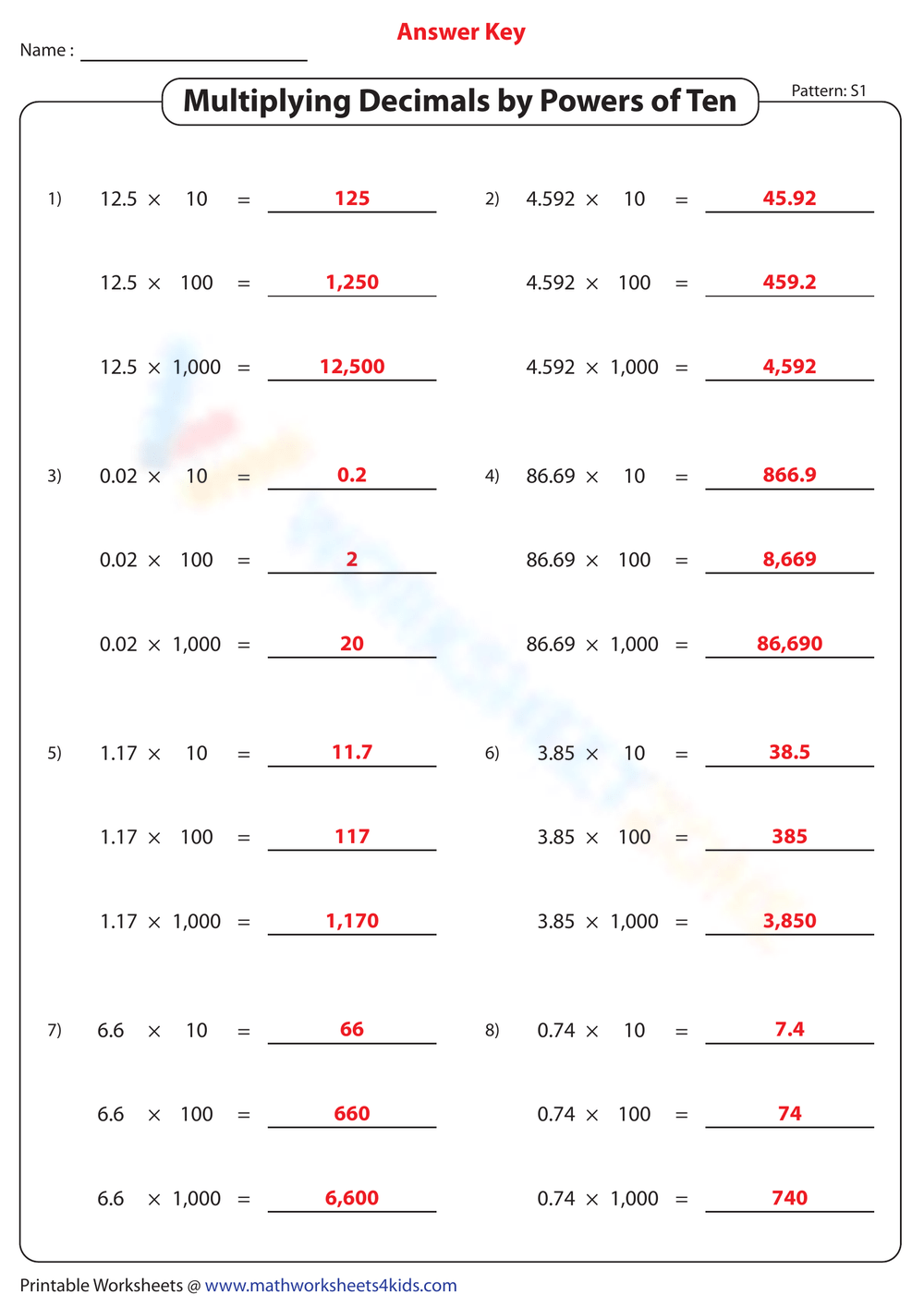 76 Multiply By Decimals Worksheet 23